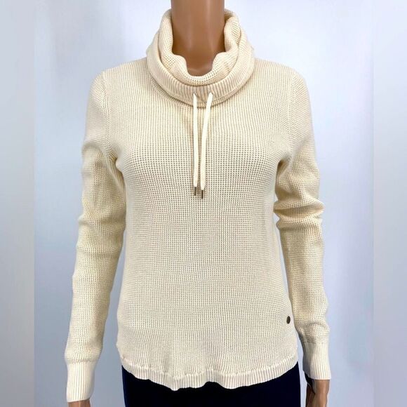 LRL Lauren Jeans Co Ralph Lauren Cream Waffle Sweater Size S - Picture 1 of 7